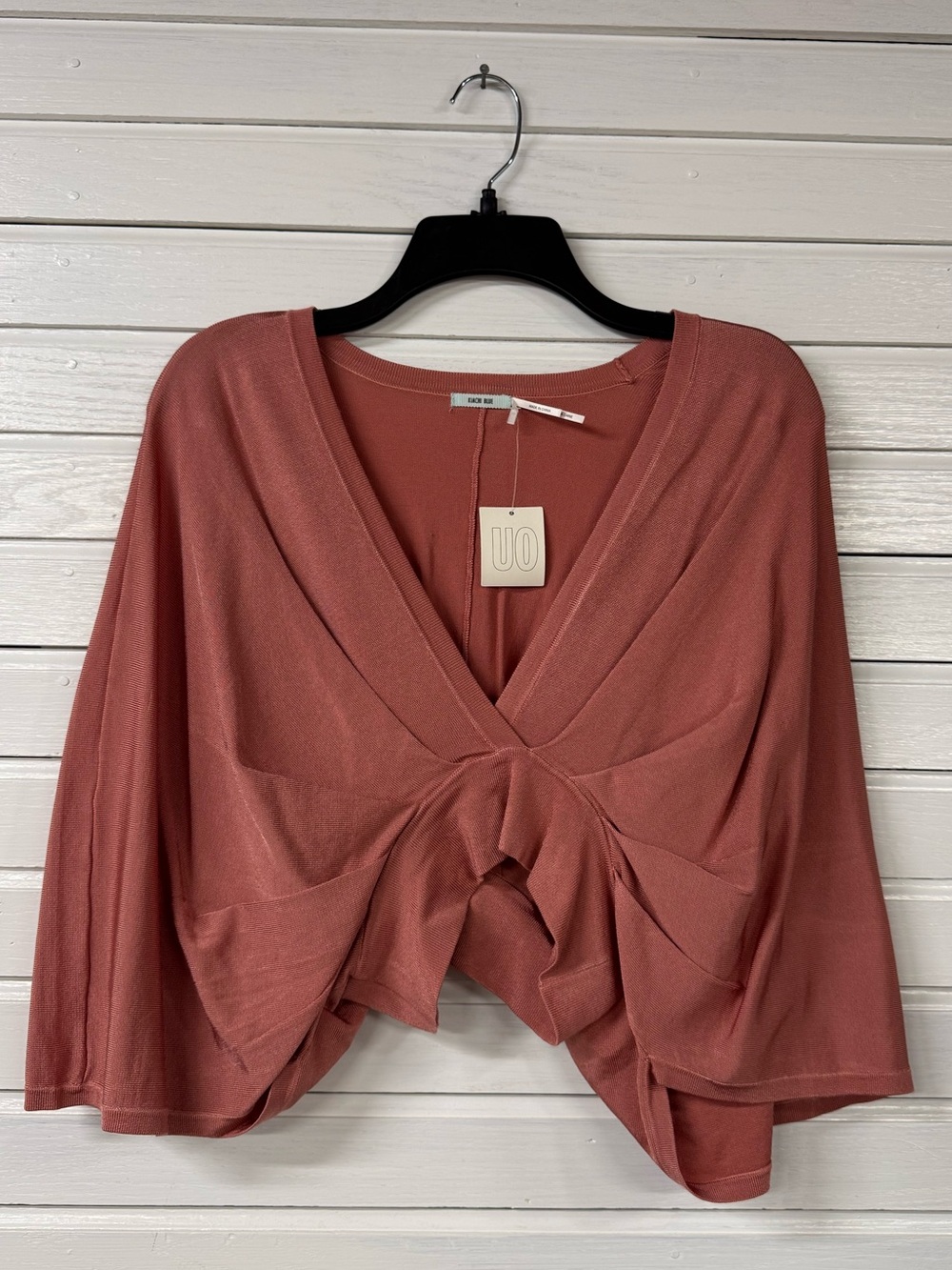 Kimchi Blue | Flowy Surplice Shine Sweater